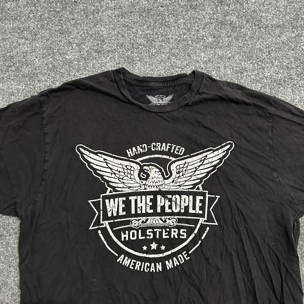 We The People Holsters T-Shirt Mens Size XL Black Graphic USA Made Short Sleeve